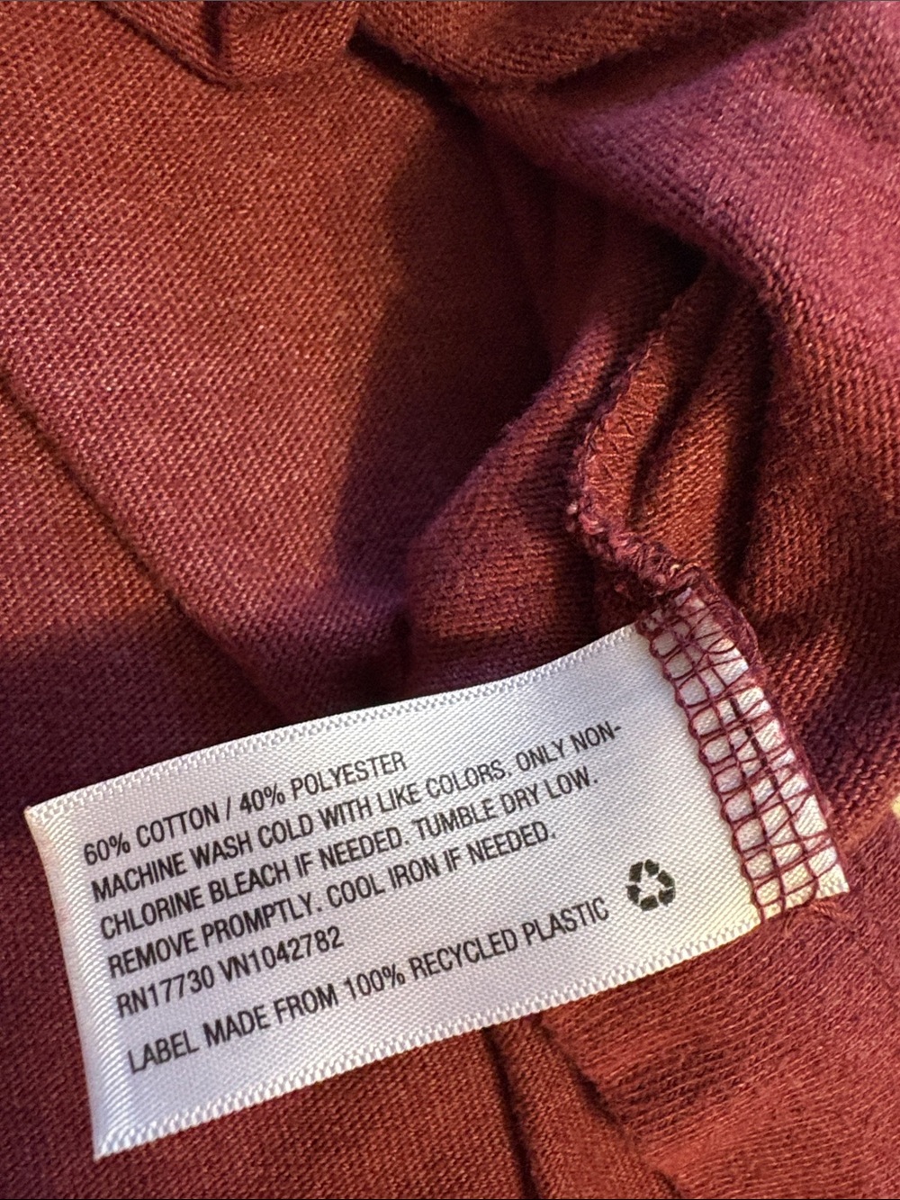 Ava & Viv Long Sleeve V-Neck Top — Burgundy - Picture 11 of 11